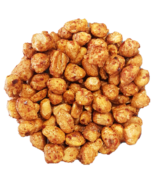 Pikante honing pinda's